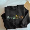 Embroidery PKM St Patricks Day Sweatshirt Four Leaf Clover On Sleeves Cute Anime Shirt Unisex