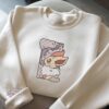 Embroidery Eve PKM Sweatshirt Evolution Flower Anime Tshirt University Shirt Unisex