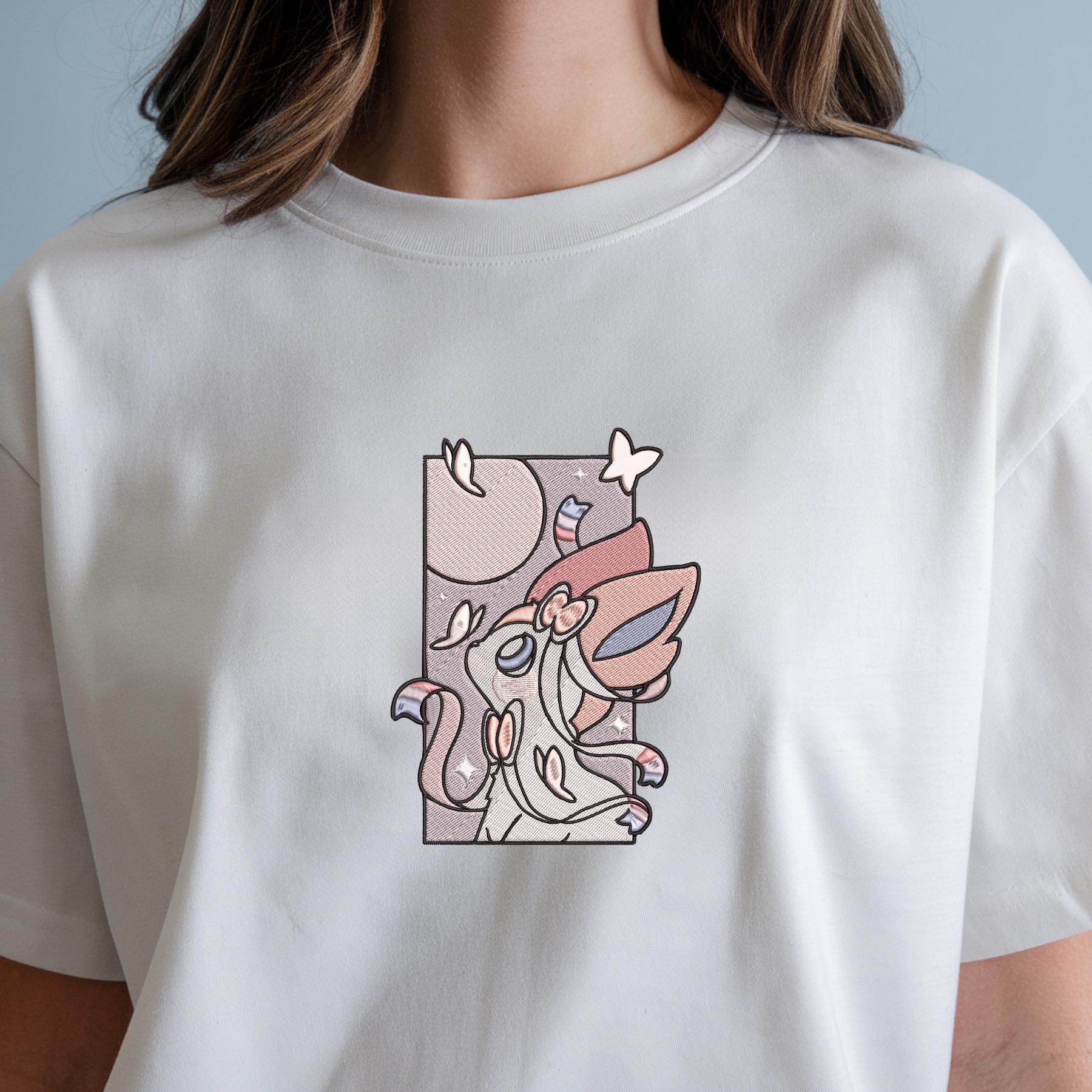 Embroidery Syveon Moonlight Sweatshirt Fairy Moon Butterfly Anime Tshirt PKM University Shirt Unisex Embroidery Syveon Moonlight Sweatshirt Fairy Moon Butterfly Anime Tshirt PKM University Shirt Unisex