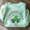 Wicked For Good Glitter Embroidered Sweatshirt Broomstick Magic Wand Hoodie Wizard Of Oz Movie Fan Shirt Part Two Elphaba Glinda