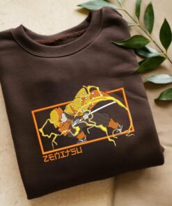 Embroidered Anime Thunder Breathing Sweatshirt, Nichirin Blade Design