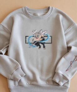 Embroidered Inosuke Sweatshirt, Second Form-Rip and Tear Hoodies