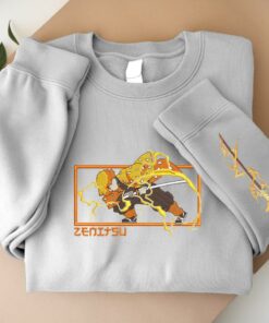Embroidered Anime Thunder Breathing Sweatshirt, Nichirin Blade Design