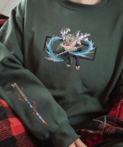 Embroidered Inosuke Sweatshirt, Second Form-Rip and Tear Hoodies