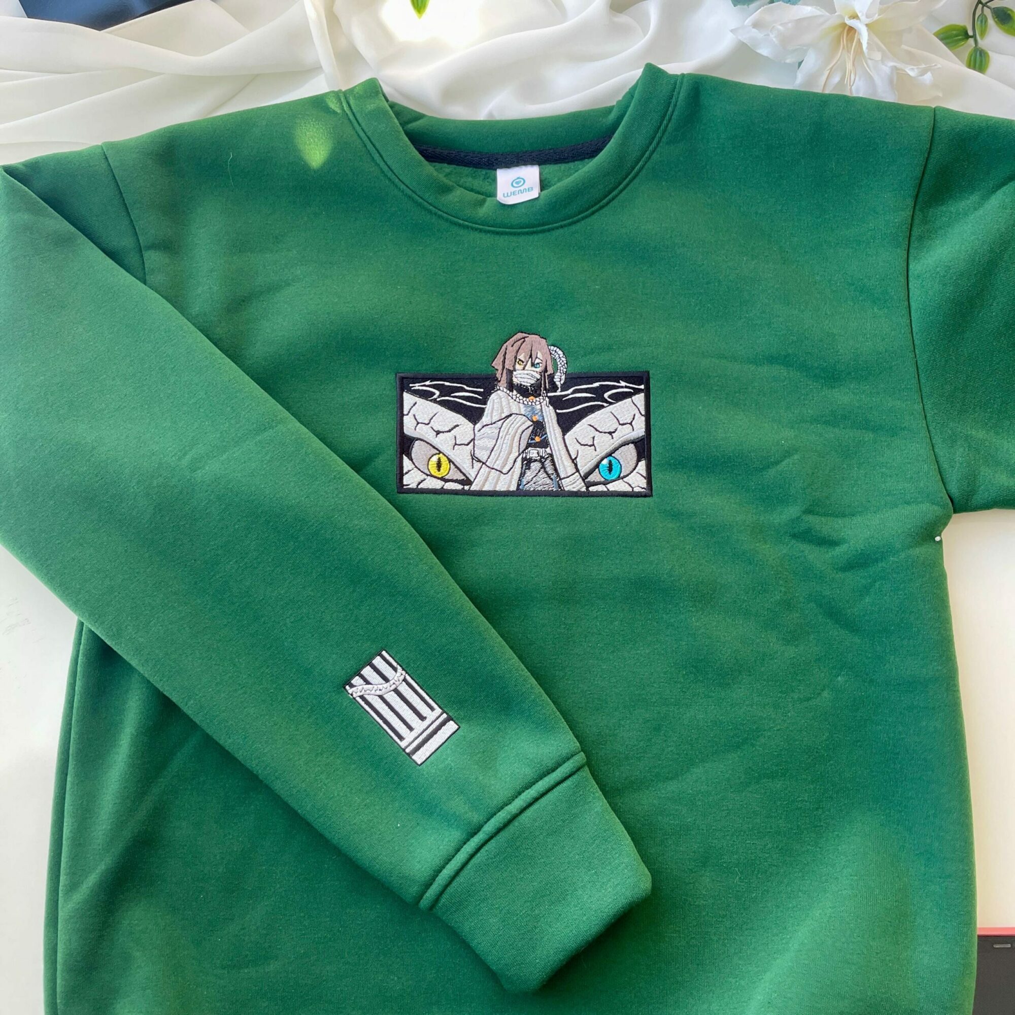 Embroidered Anime Obanai Sweatshirt Snake Breathing Shirt First Form – Serpent Slash