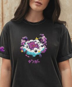 Embroidery Custom Gengar Greninja Sweatshirt, Gengar on the Cloud, Embroidery Anime Tshirt, Pokemon University, Anime Shirt, Unisex Shirt