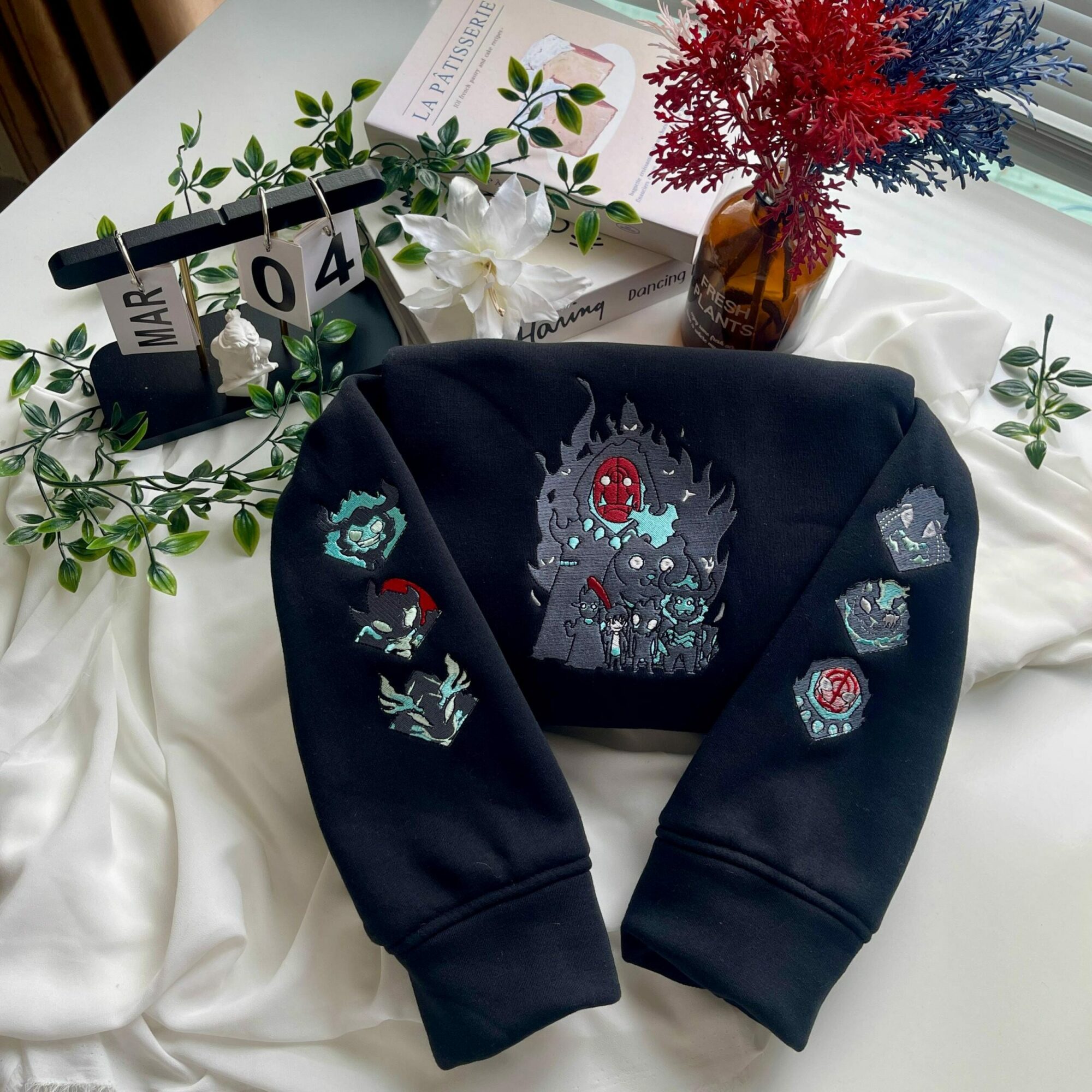 The Leveling System-Inspired Embroidered Sweatshirt Japan Anime Style