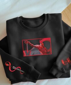 Knight Of Destruction-Inspired Embroidered Sweatshirt Monarch Shadows Double Dungeon Shirt