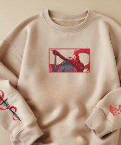 Knight of Destruction-Inspired Embroidered Sweatshirt, Monarch of Shadows, Double Dungeon Shirt