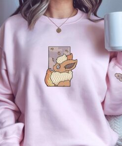 Embroidery Flaron Fire Cloud Sweatshirt, Syveon Fairy Fire Eve Butterfly, Embroidery Anime Tshirt, PKM University, Anime Shirt, Unisex Shirt