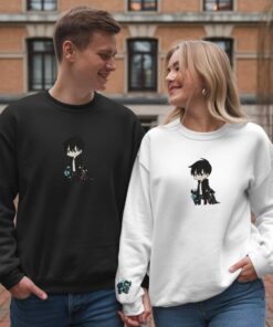 Embroidered Anime Double Dungeon Shirt, Design On The Sleeves