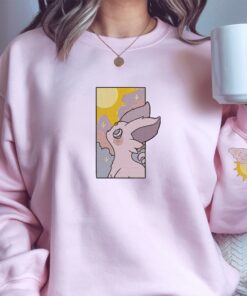 Embroidery Espon Sunny Sweatshirt Psychic Sun Anime Tshirt PKM University Shirt Unisex