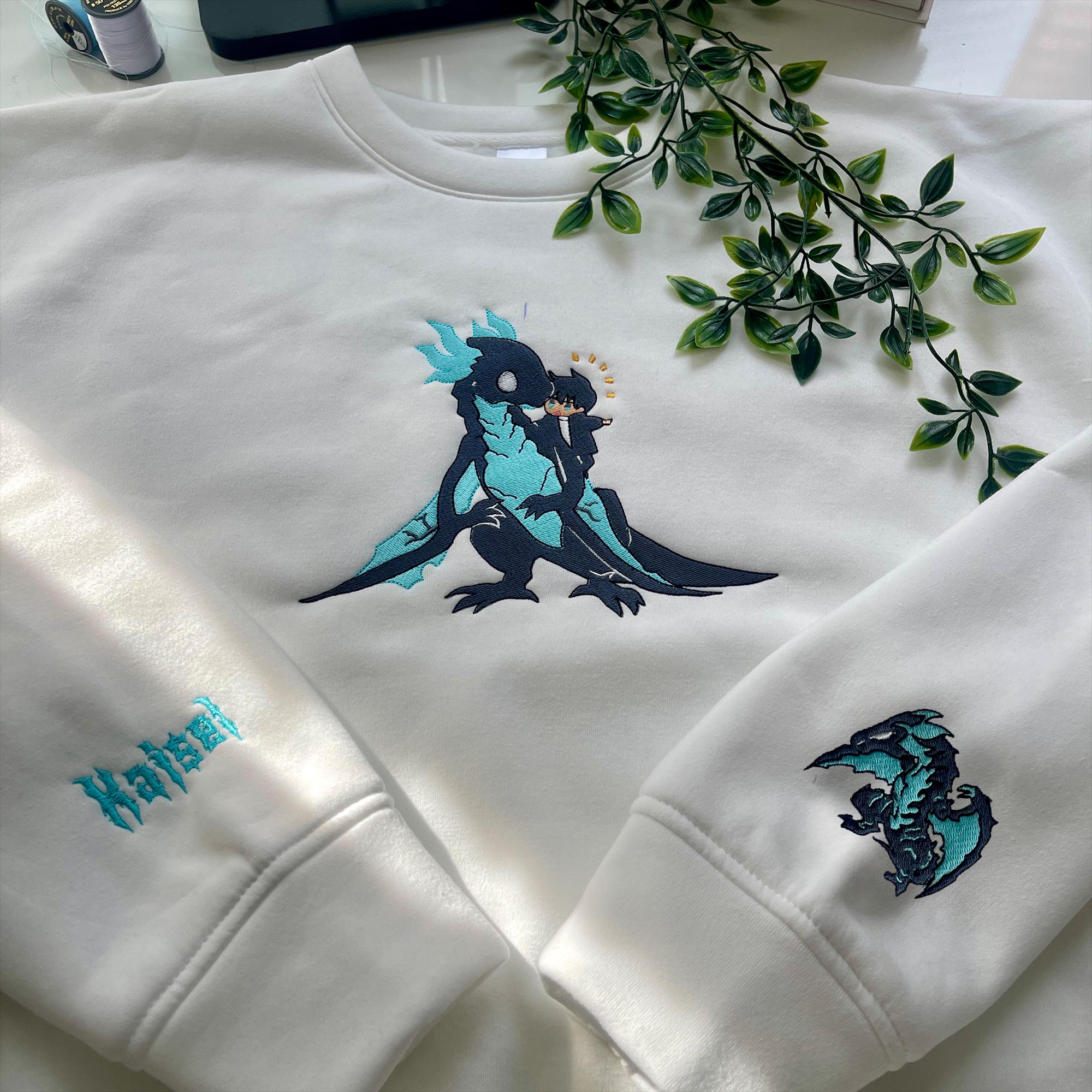 Igris Manhwa Embroidered Sweatshirt The Shadow Dragon Sweater Gifts For Anime Lovers