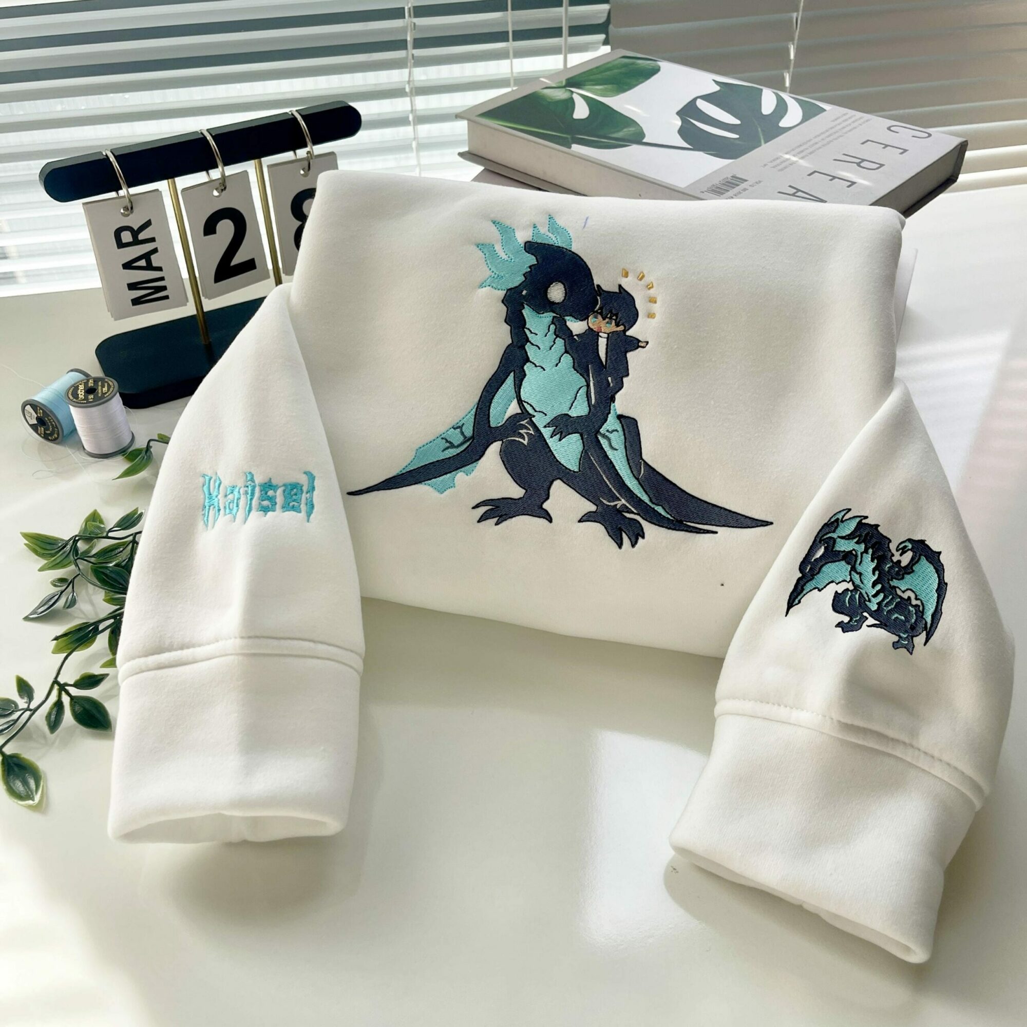 Igris Manhwa Embroidered Sweatshirt The Shadow Dragon Sweater Gifts For Anime Lovers