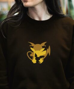 PKM Electric Mouse Sweatshirt, Pica Evolution, Embroidery Anime Tshirt, PKM University, Anime Shirt, Unisex Shirt