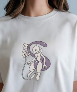 PKM Mew2 Psychic Embroidered Sweatshirt, Mew Evolution, Embroidery Anime Tshirt, PKM University, Anime Shirt, Unisex Shirt
