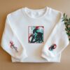 Embroidered Anime Character Sweatshirt Iren On The Sleeve