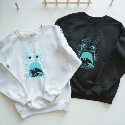 How To Train Your Dragon Embroidered Sweatshirt Toothless And Night Fury Hoodie Drive Couple Shirt Gift For Movie Fan