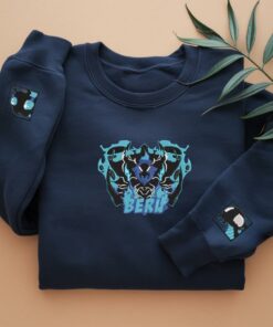 Beru Embroidered Anime Sweatshirt, Ant King On the Sleeve
