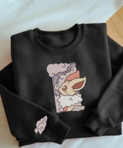 Embroidery Joteon Cloud Sweatshirt Evee Electric Lightning Anime Tshirt PKM University Shirt Unisex