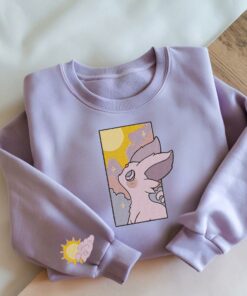 Embroidery Espon Sunny Sweatshirt Psychic Sun Anime Tshirt PKM University Shirt Unisex