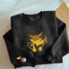 PKM Mew2 Psychic Embroidered Sweatshirt Mew Evolution Embroidery Anime Tshirt University Shirt Unisex