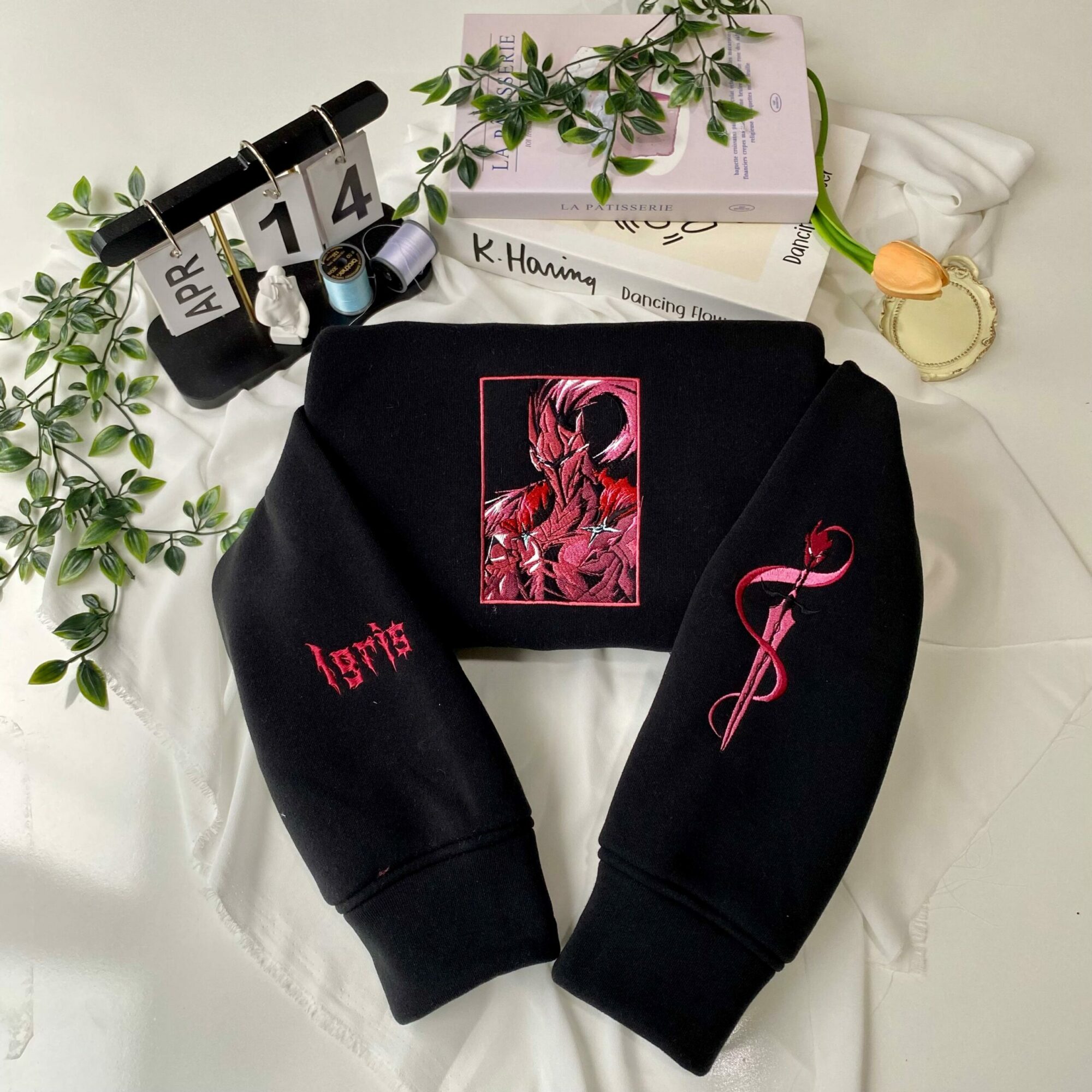 Embroidered Anime Sweatshirt I Alone Level Up-Inspired Design Monarch Of Shadows Sweater Double Dungeon Shirt Gifts For Lovers