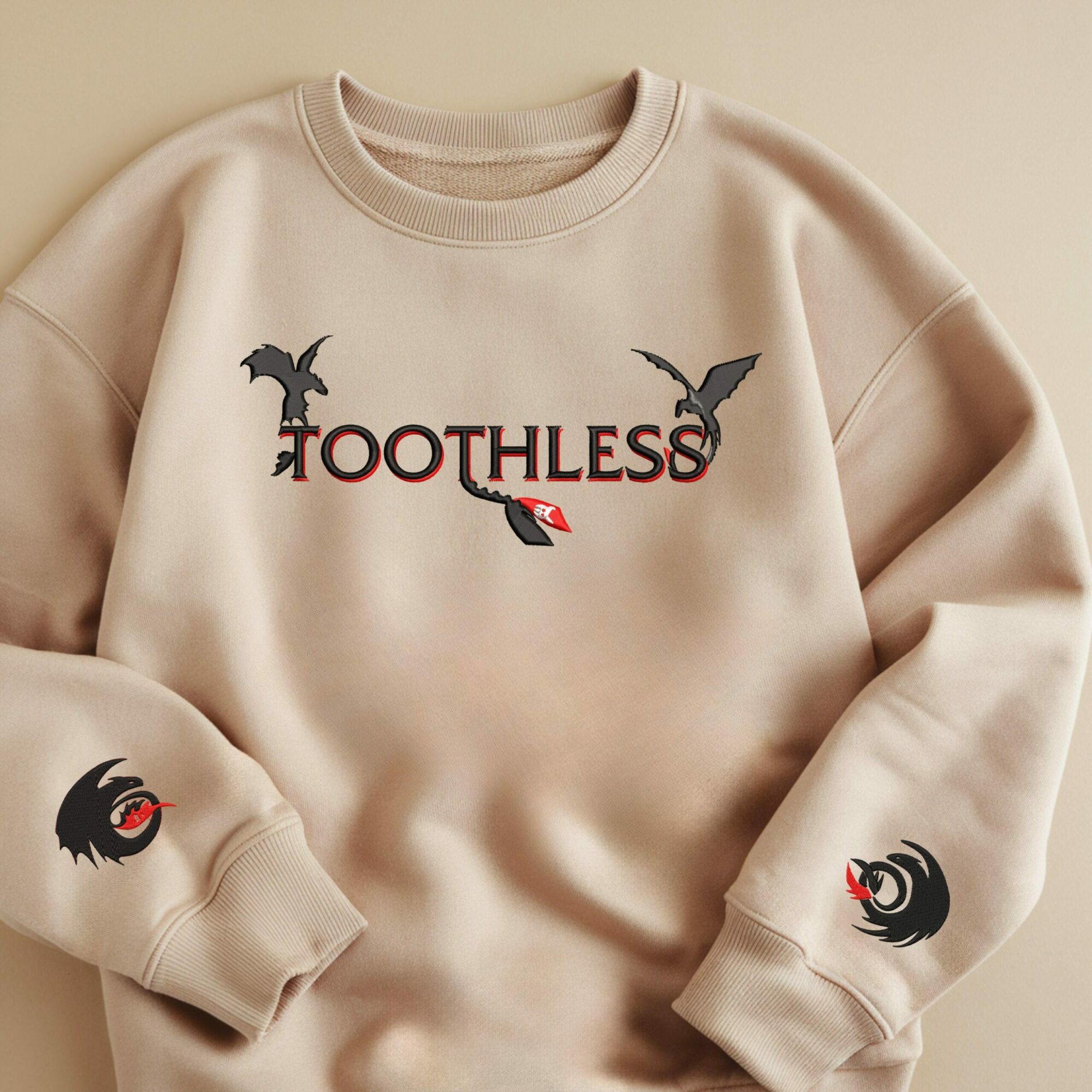 Toothless Embroidered Sweatshirt Train You Dragons Hoodies