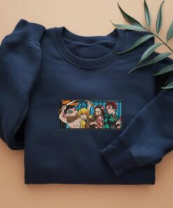 Embroidered Demon Slayer Sweater, Sun - Water - Thunder - Beast Breathing Hoodies