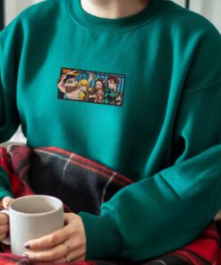 Embroidered Demon Slayer Sweater, Sun - Water - Thunder - Beast Breathing Hoodies