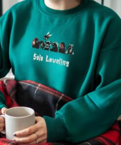 Solo Leveling Embroidered Sweatshirt With Character Designs