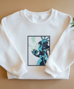 Nime-Inspired Sweatshirt With Embroidered Hero Graphic – Unique And Stylish