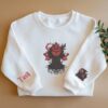 Anime Duo Embroidered Sweatshirt – Shark & Masked Ninja