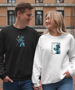 nime-Inspired Sweatshirt with Embroidered Hero Graphic – Unique and Stylish