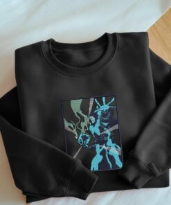 Nime-Inspired Sweatshirt With Embroidered Hero Graphic – Unique And Stylish