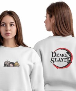 Embroidered Demon Slayer On The Back Sweatshirt, Sun-Water-Thunder-Beast Hoodies