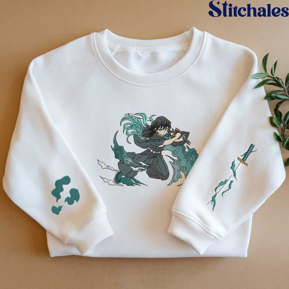 Embroidered Anime Sweatshirt, Muichiro – Fog Breathing Hoodie