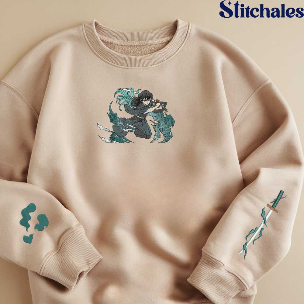 Embroidered Anime Sweatshirt, Muichiro – Fog Breathing Hoodie