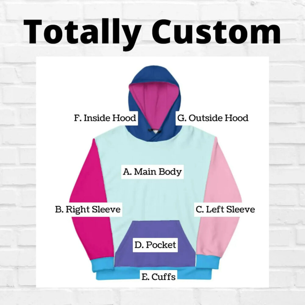 Wicked For Good Glitter Embroidered Color Block Sweatshirt Elphaba Glinda Two Tone Hoodie color block chart
