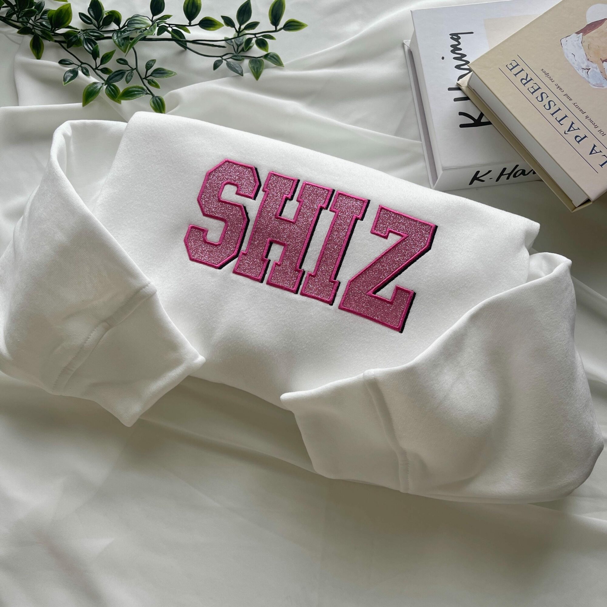 Shiz Elphaba Glinda Glitter Embroidered Sweatshirt University Wicked Winter Hoodie