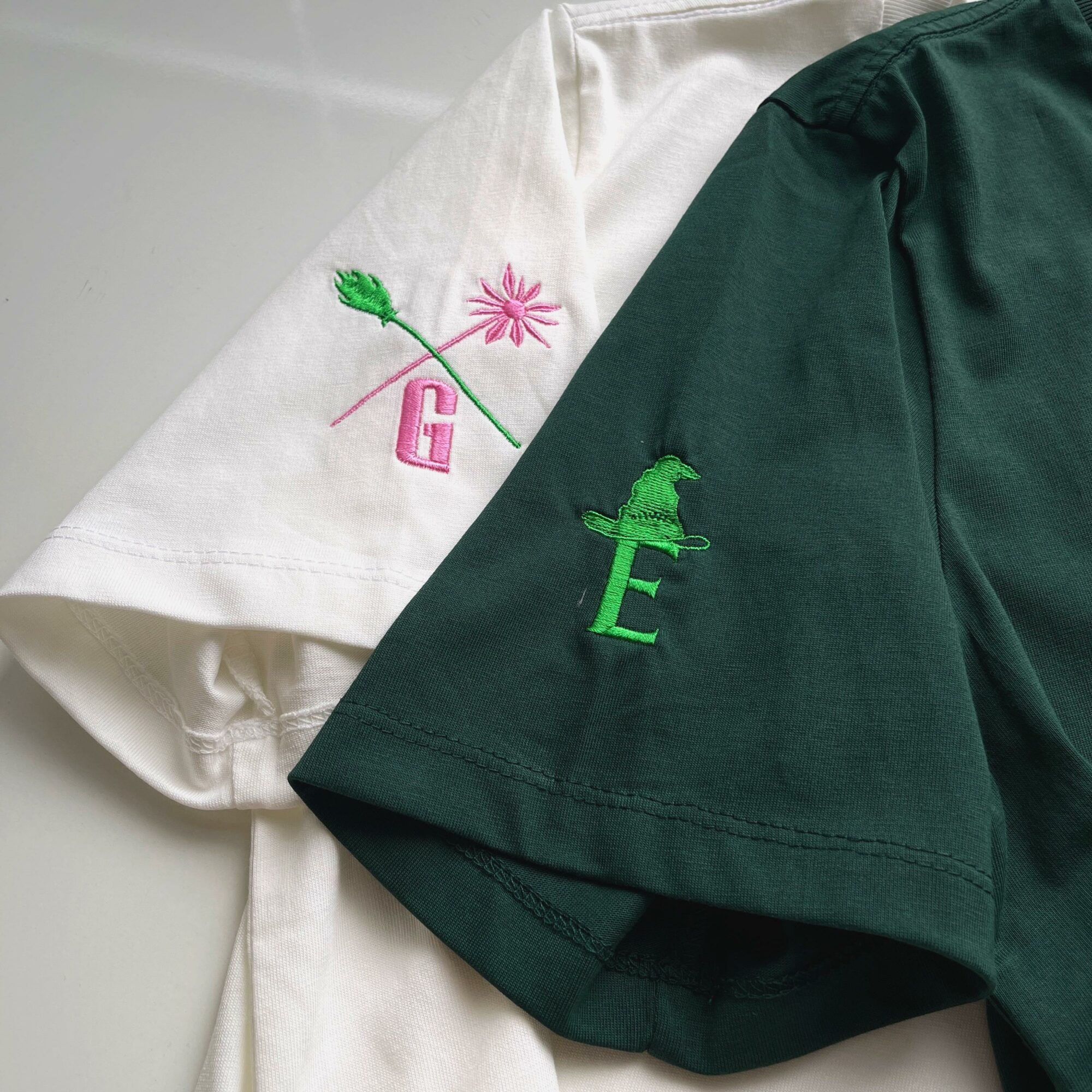 Elphaba Glinda Wicked Side Bow Embroidered Sweatshirts Blonde Exceedingly Peculiar