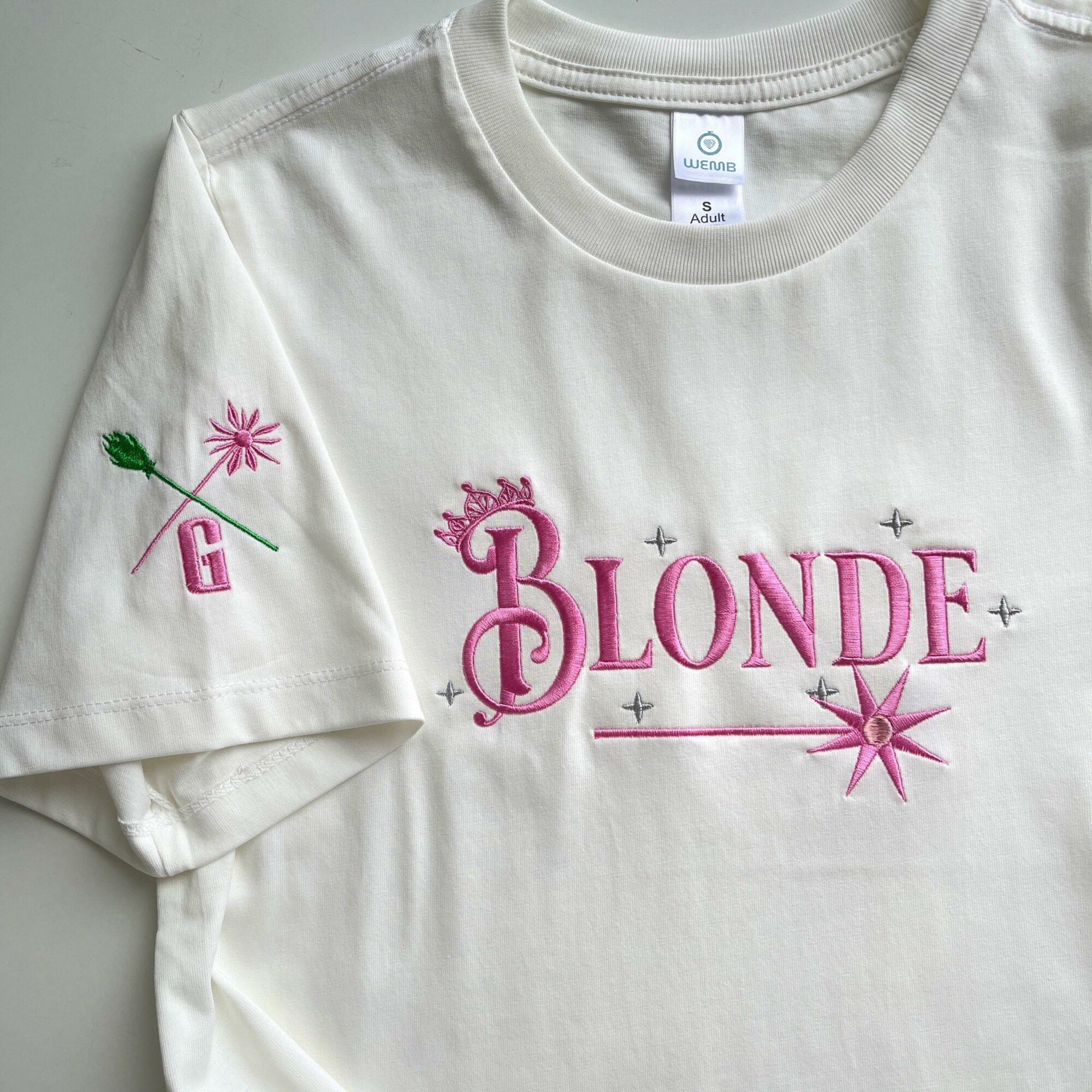 Elphaba Glinda Wicked Side Bow Embroidered Sweatshirts Blonde Exceedingly Peculiar
