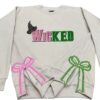 Wicked Changed For Good Glitter Embroidered Sweatshirt Elphaba And Glinda Embroidery On Sleeve