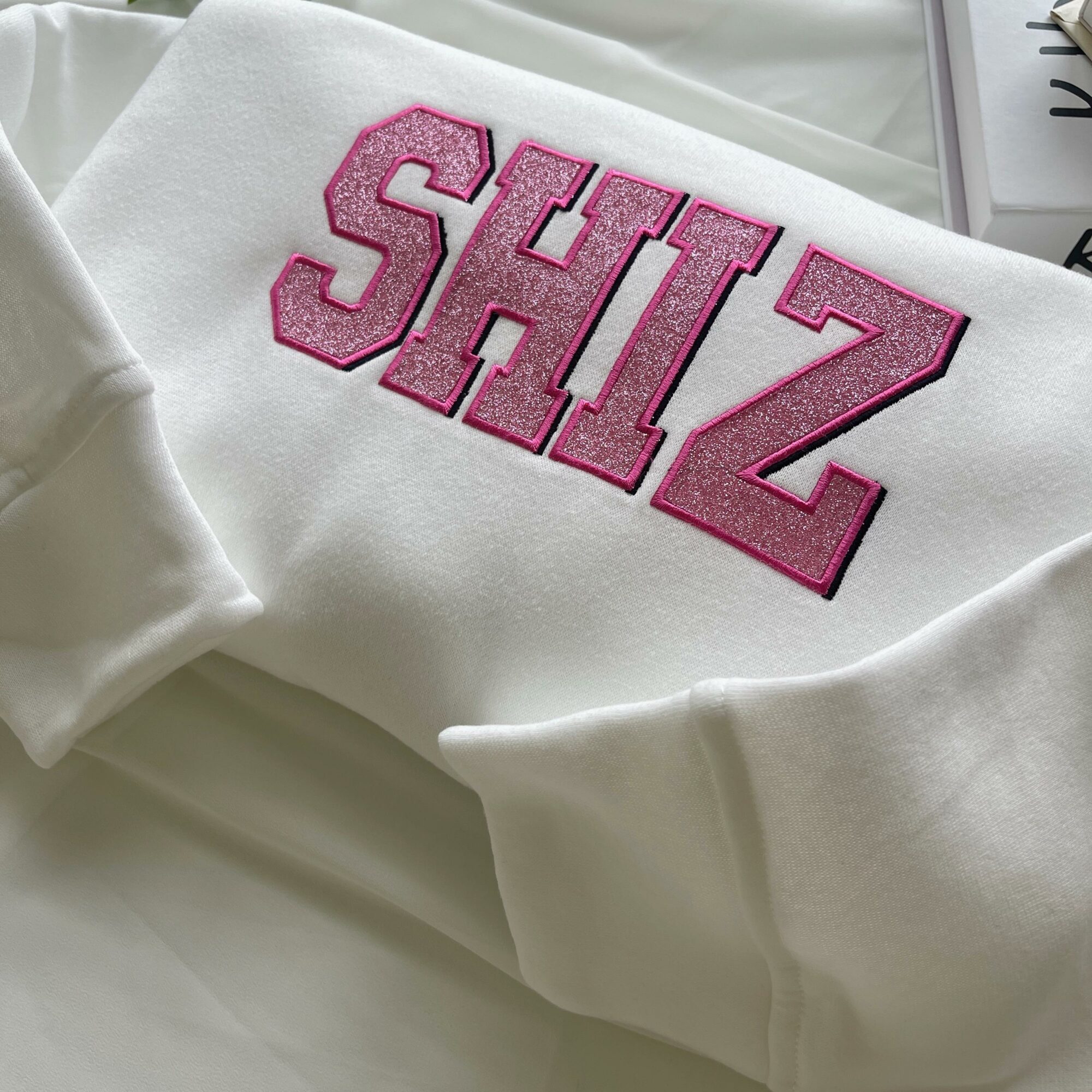 Shiz Elphaba Glinda Glitter Embroidered Sweatshirt University Wicked Winter Hoodie