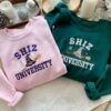 Pink Goes Good With Green Embroidered Sweatshirt Gift For Her