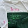 Wicked For Good Embroidered Sweatshirt Only One That Mattered