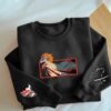 Limitless Cursed Technique Embroidered Sweatshirt Six Eyes Sorcery Battle Crewneck Anime-Inspired Gift For Manga & Anime Fans.