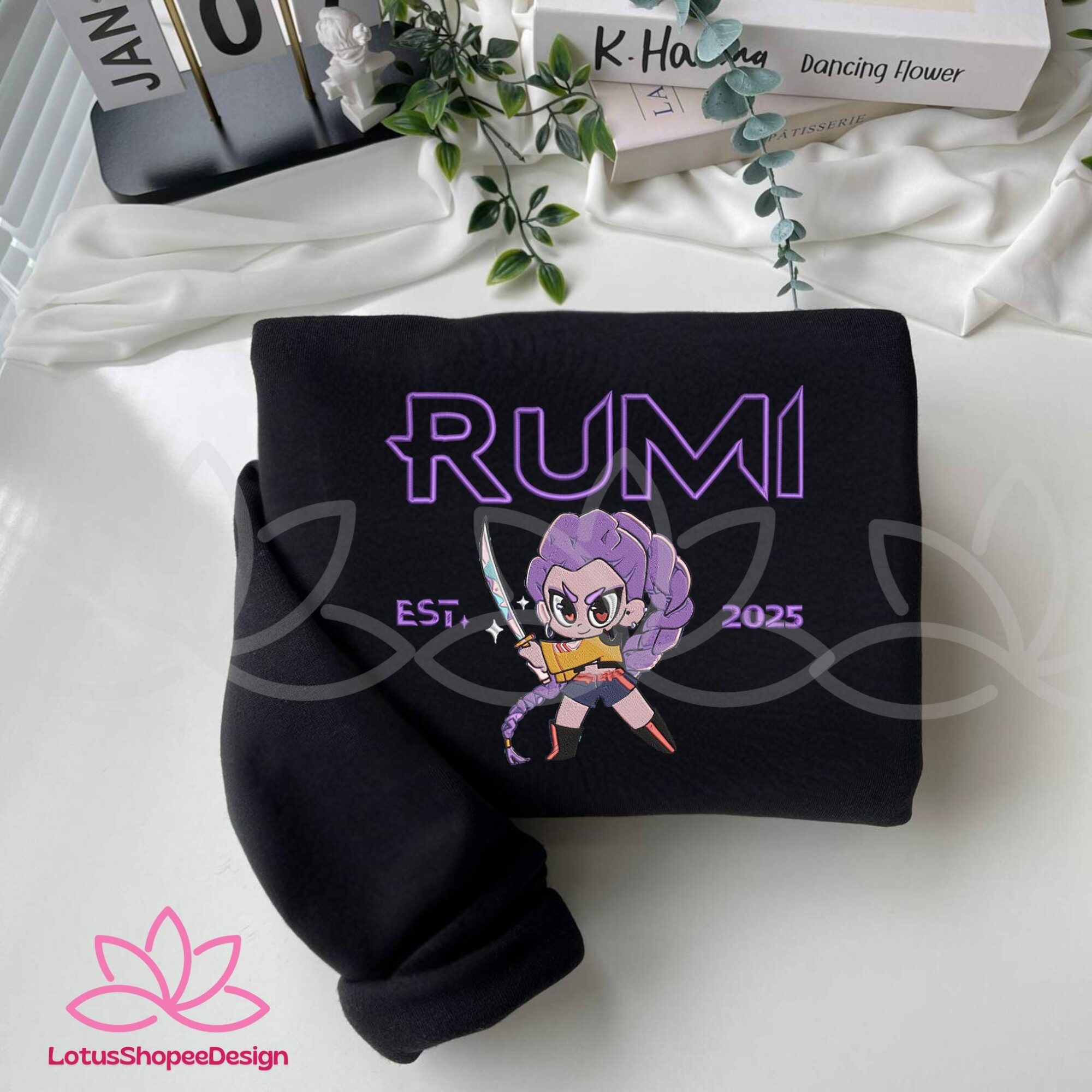Custom Demon Hunter KPOP Band Huntrix Embroidered Shirt Gift For Her