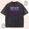 Glitter Embroidered KPOP Band Huntrix Washed TShirt Gift For Her