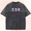 Demon Hunters Tiger And Bird Embroidered Washed Shirt Hunter Fan